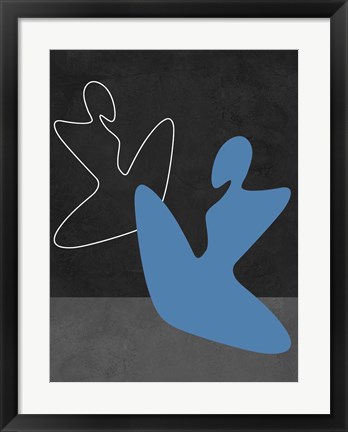 Framed Blue Girl Print