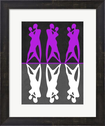 Framed Purple and White Dance Print