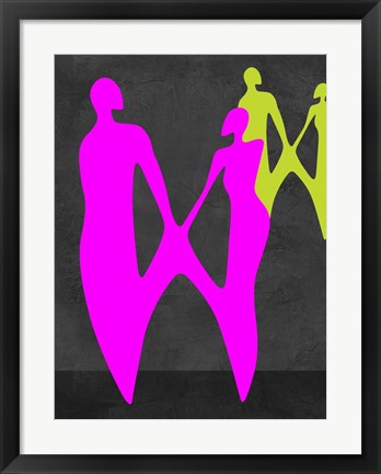 Framed Purple Couple Print