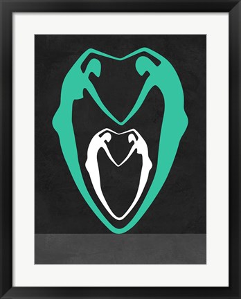 Framed Green heart Print