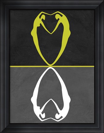 Framed Green Heart Reflection Print