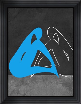 Framed Blue Woman Print