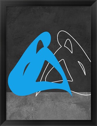 Framed Blue Woman Print