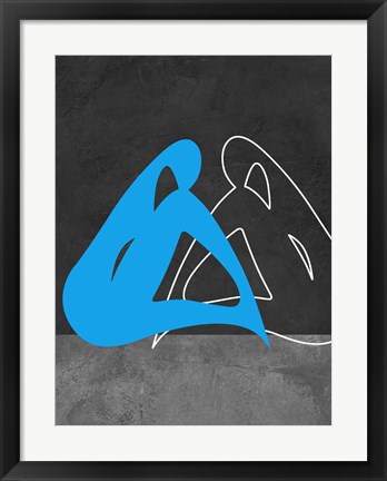 Framed Blue Woman Print