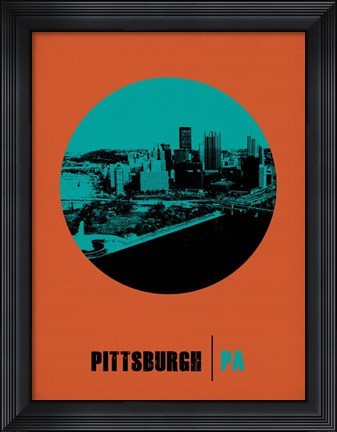 Framed Pittsburgh Circle 1 Print