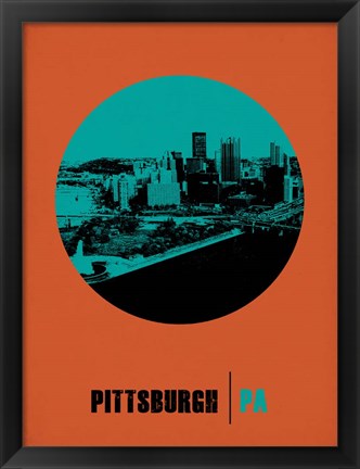 Framed Pittsburgh Circle 1 Print