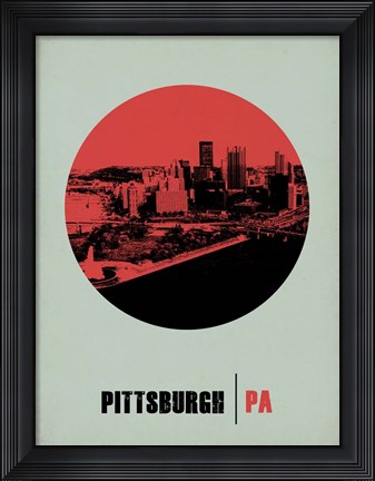 Framed Pittsburgh Circle 2 Print