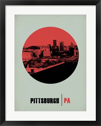 Framed Pittsburgh Circle 2 Print