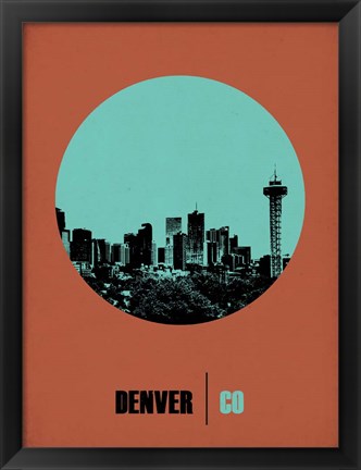 Framed Denver Circle 1 Print