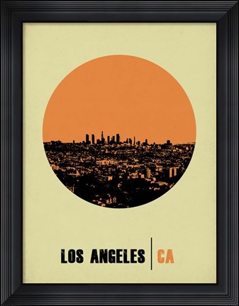 Framed Los Angeles Circle 2 Print