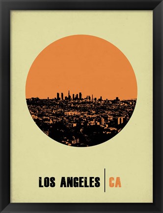 Framed Los Angeles Circle 2 Print