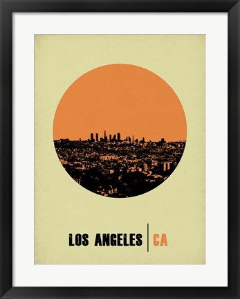 Framed Los Angeles Circle 2 Print