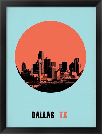Framed Dallas Circle 1 Print