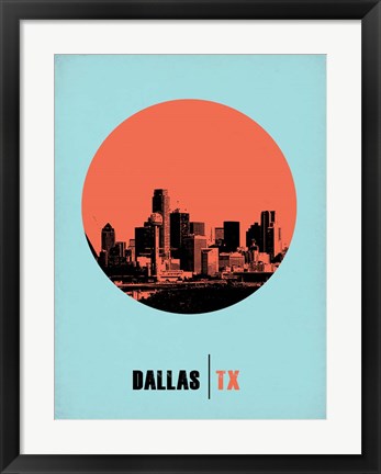 Framed Dallas Circle 1 Print