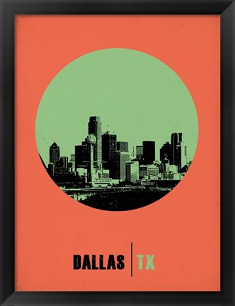 Framed Dallas Circle 2 Print
