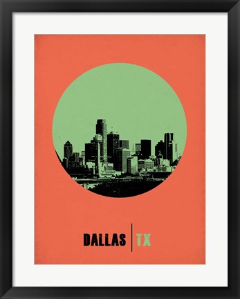 Framed Dallas Circle 2 Print