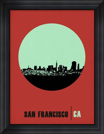 Framed San Francisco Circle 1 Print
