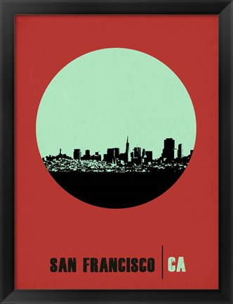 Framed San Francisco Circle 1 Print