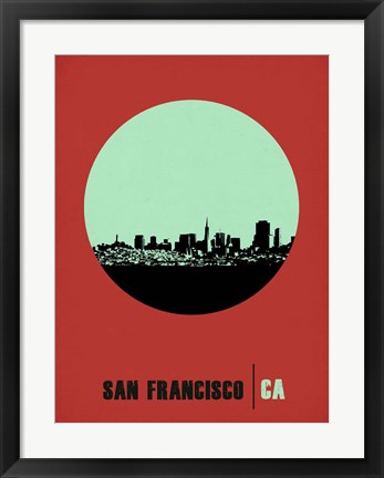 Framed San Francisco Circle 1 Print