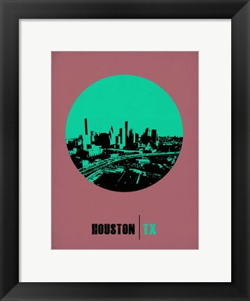 Framed Houston Circle 1 Print