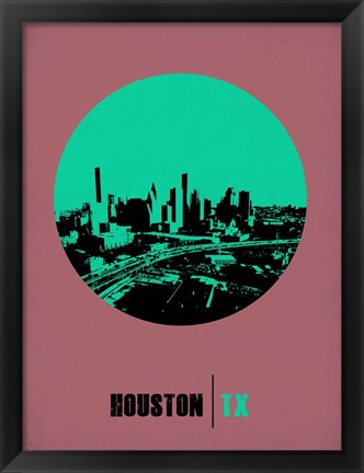 Framed Houston Circle 1 Print