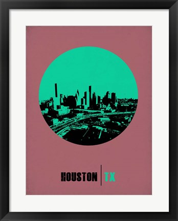 Framed Houston Circle 1 Print