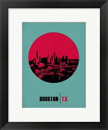 Framed Houston Circle 2 Print