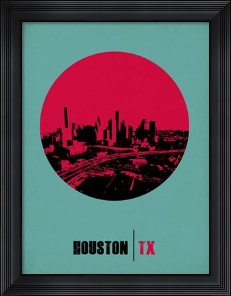 Framed Houston Circle 2 Print