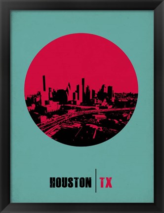 Framed Houston Circle 2 Print