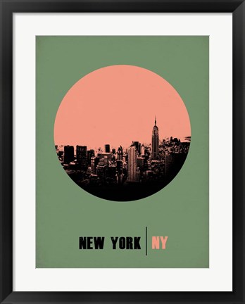 Framed New York Circle 1 Print