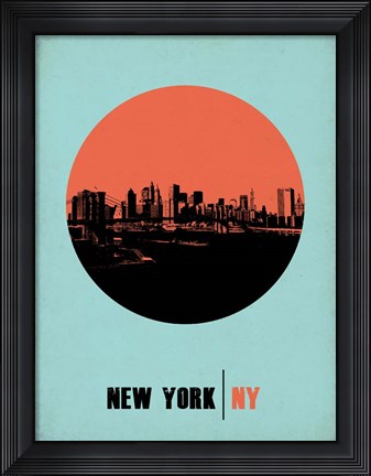 Framed New York Circle 2 Print