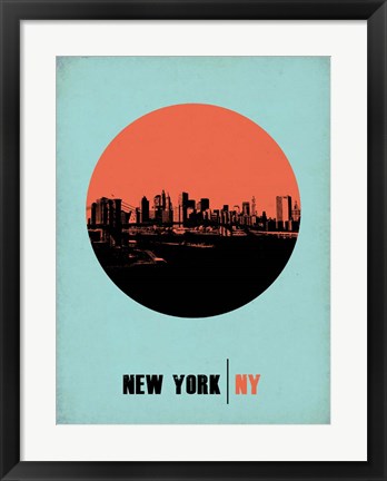 Framed New York Circle 2 Print