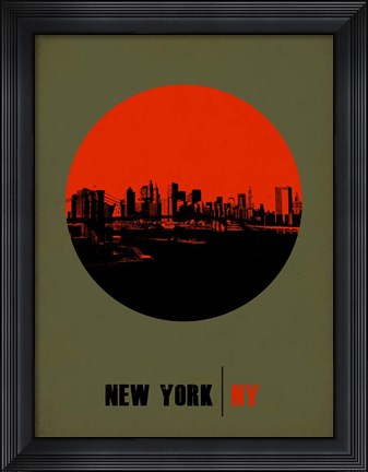 Framed New York Circle 3 Print