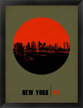 Framed New York Circle 3 Print