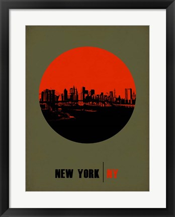 Framed New York Circle 3 Print