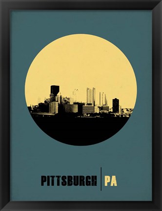 Framed Pittsburgh Circle 1 Print