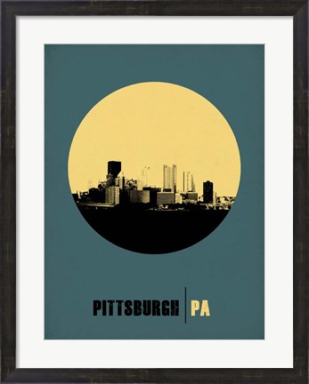 Framed Pittsburgh Circle 1 Print