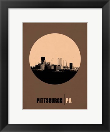 Framed Pittsburgh Circle 2 Print