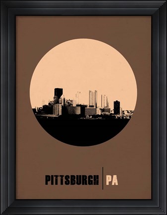 Framed Pittsburgh Circle 2 Print