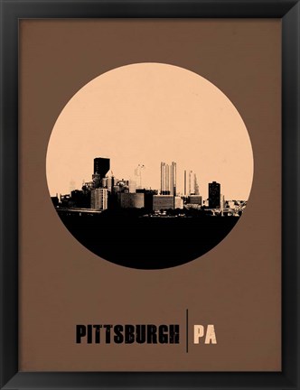 Framed Pittsburgh Circle 2 Print