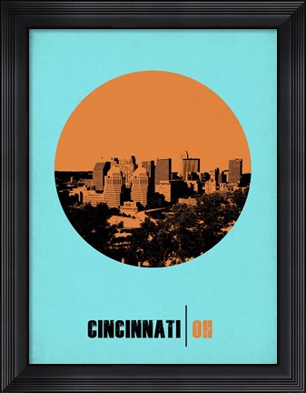 Framed Cincinnati Circle 1 Print