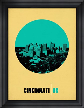 Framed Cincinnati Circle 2 Print