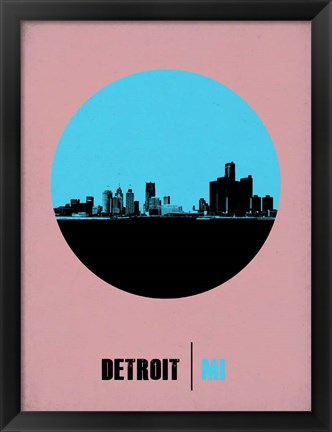 Framed Detroit Circle 1 Print