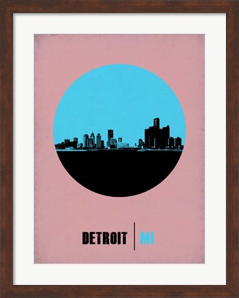 Framed Detroit Circle 1 Print
