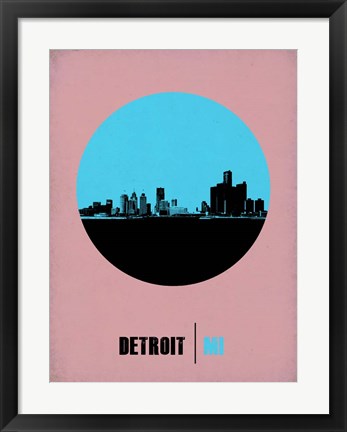 Framed Detroit Circle 1 Print