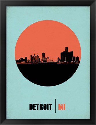 Framed Detroit Circle 2 Print