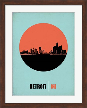 Framed Detroit Circle 2 Print
