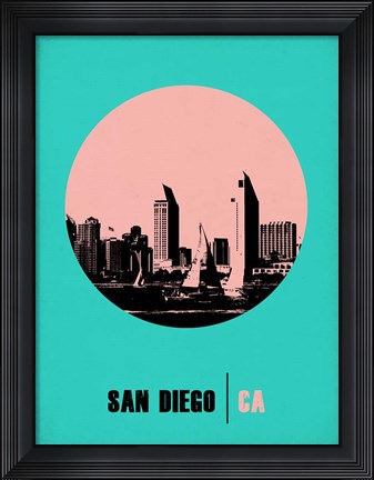 Framed San Diego Circle 1 Print