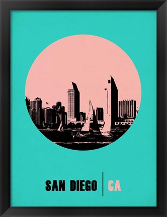 Framed San Diego Circle 1 Print