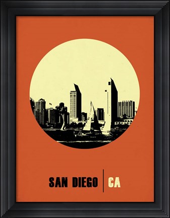 Framed San Diego Circle 2 Print